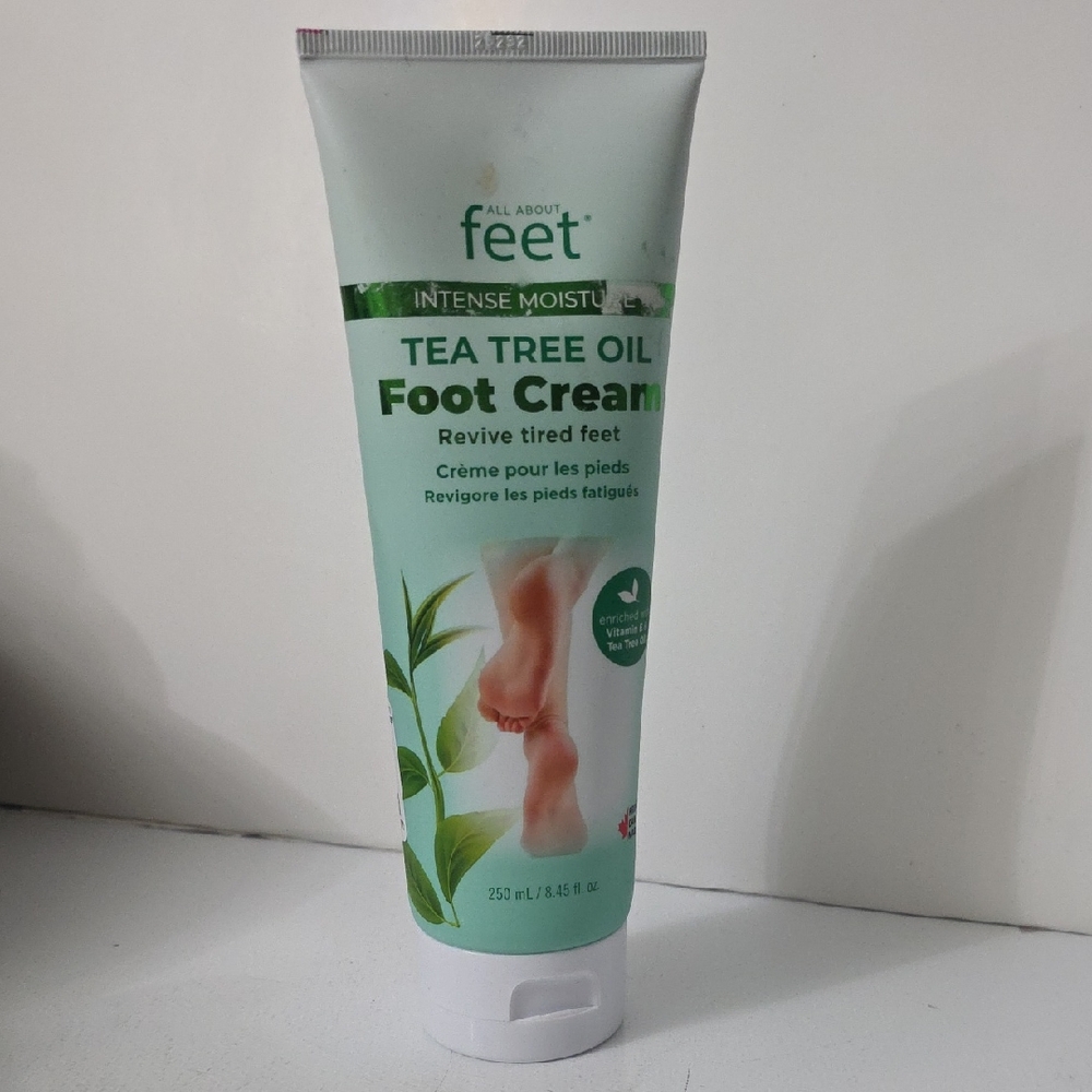 All About Feet Tea Tree Oil Foot Cream, New